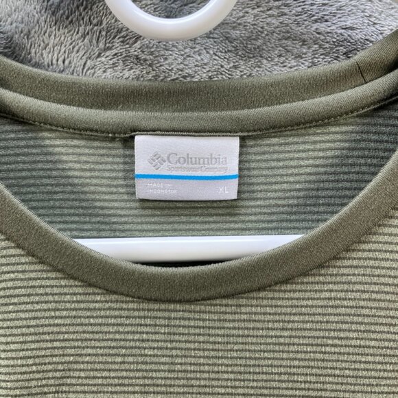 Columbia Omni-Wick Womens XL Green Striped  Long Sleeve Activewear - Picture 2 of 9